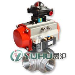 氣動三通內(nèi)螺紋球閥 （配電磁閥、限位開關(guān)） 